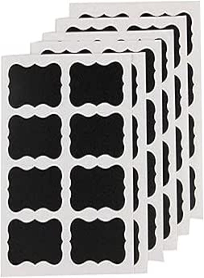 48pcs Chalkboard Labels Reusable Blackboard Stickers for the Kitchen, Pantry, Mason Jars, Glass Cup Bottle